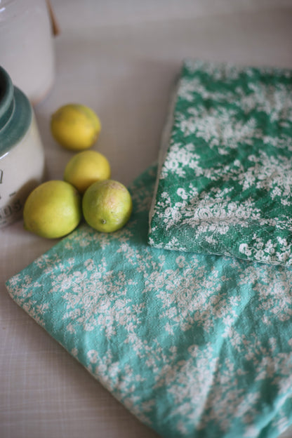 Fresh green tea towel